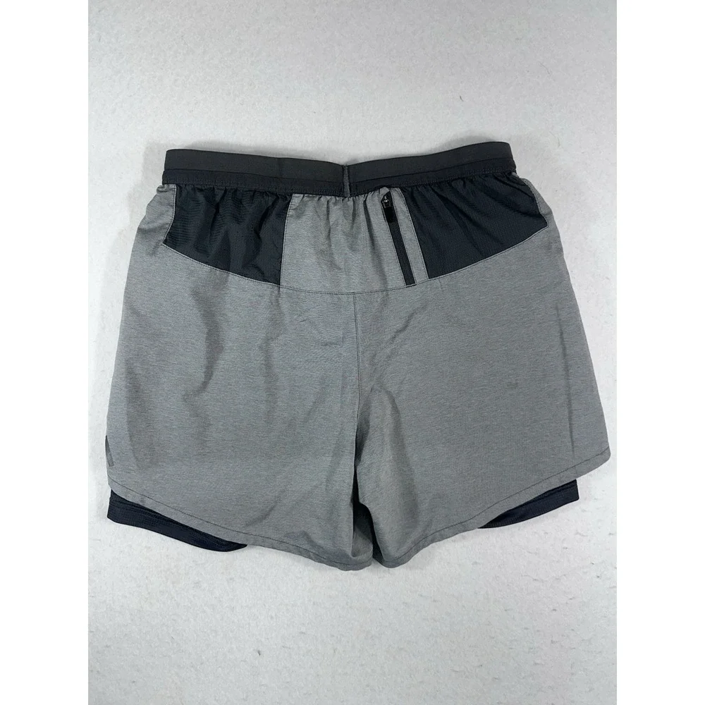 Nike Men's Dri-FIT Running Shorts Gray 2-in-1 Athletic Workout Size Small